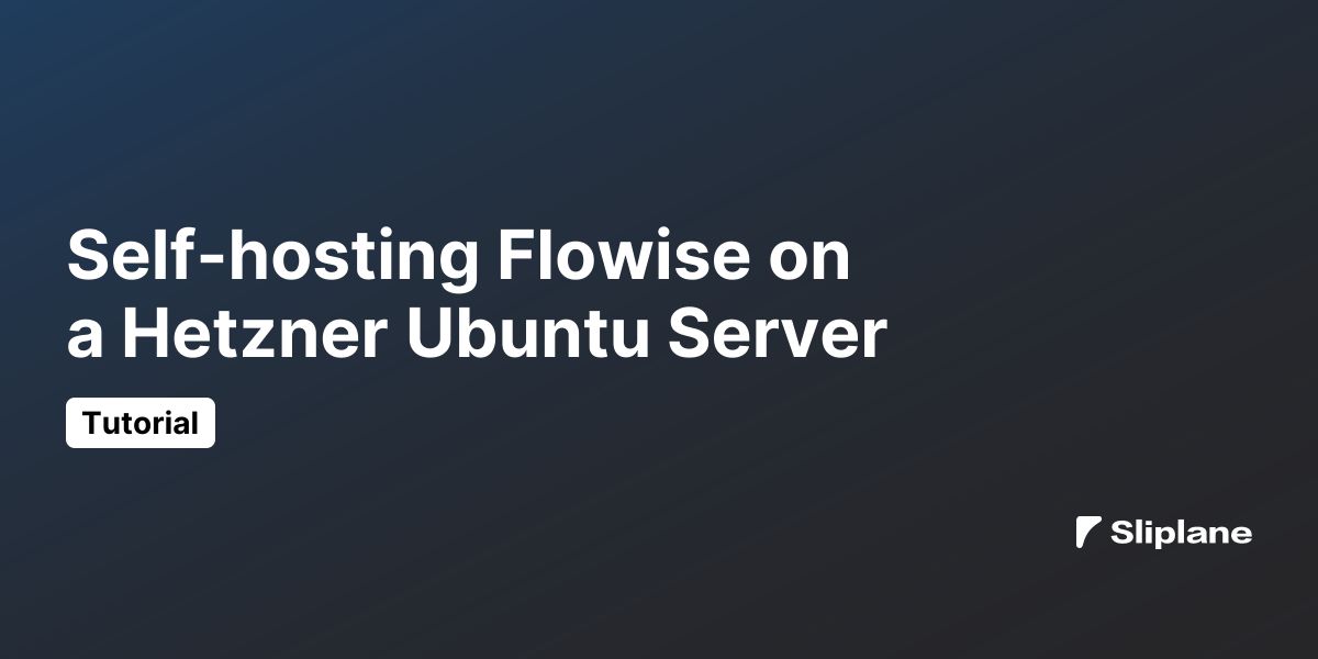 Self-hosting Flowise on a Hetzner Ubuntu Server