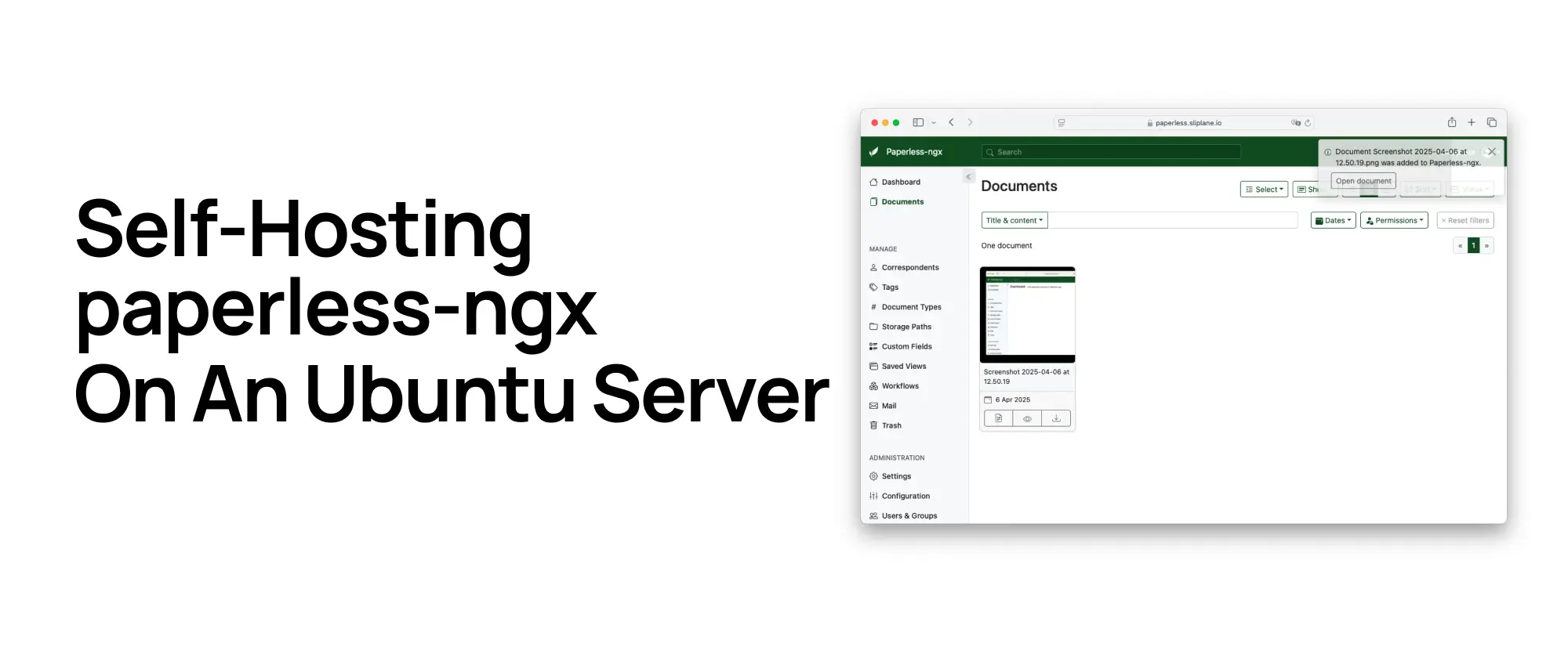 Self-hosting paperless-ngx with MariaDB on an Ubuntu Server